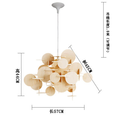 Bau Wooden Chandelier Lamp
