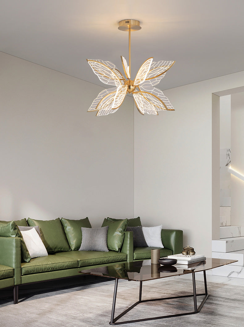 Modern Butterfly LED Chandelier with Acrylics