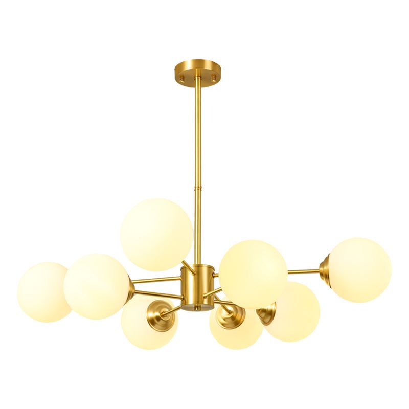 Karrington Glass Ball Brass Chandelier