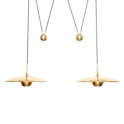 Vintage Counterweight Adjustable Pendant Light Pulley