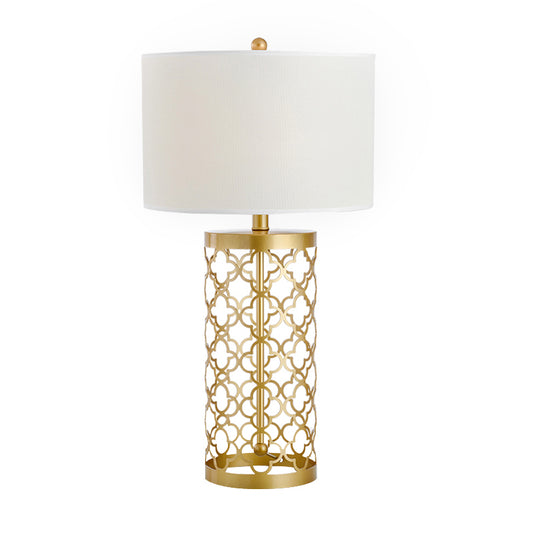 Openwork metal table lamp