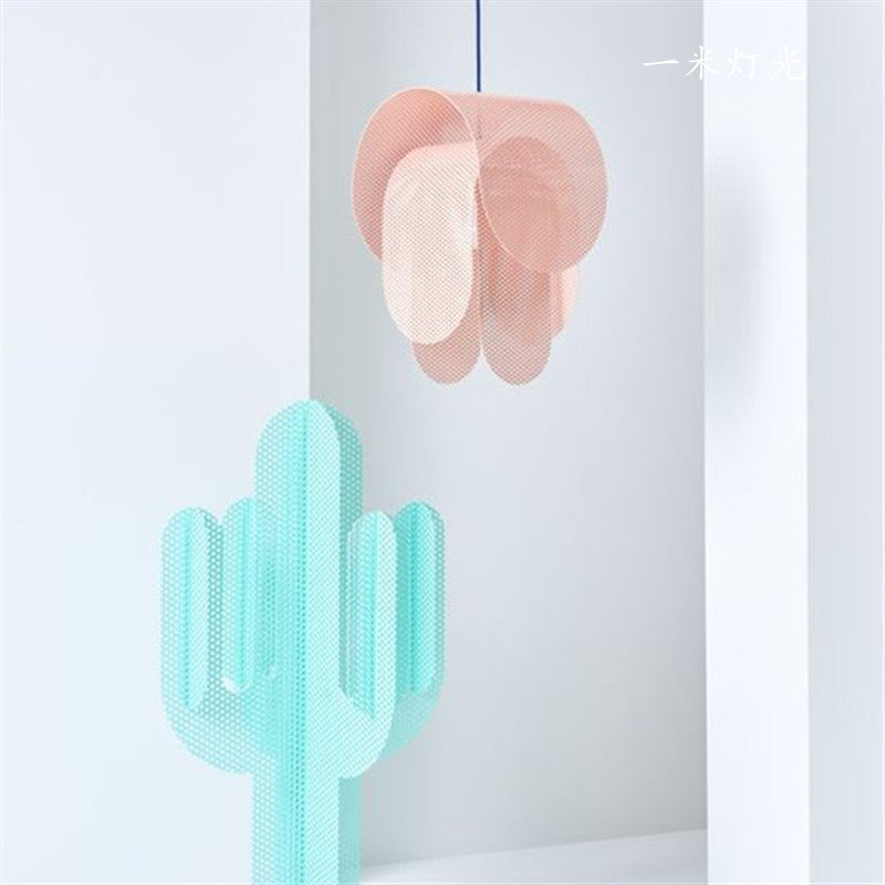 Perforated metal pendant light