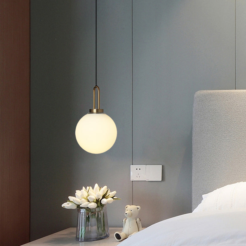Arc globe pendant light