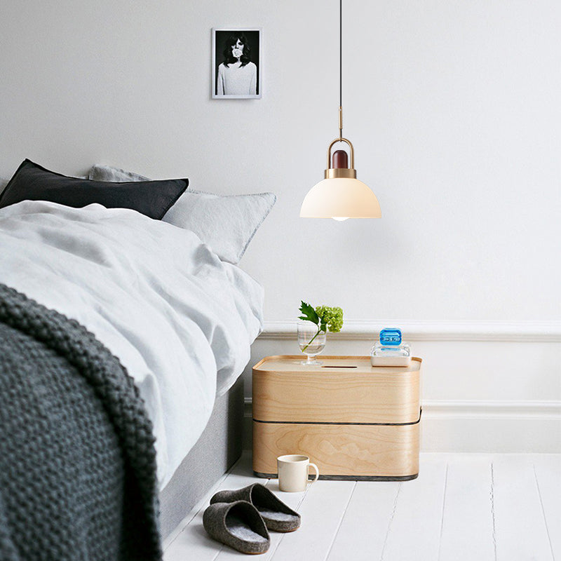 Arc globe pendant light