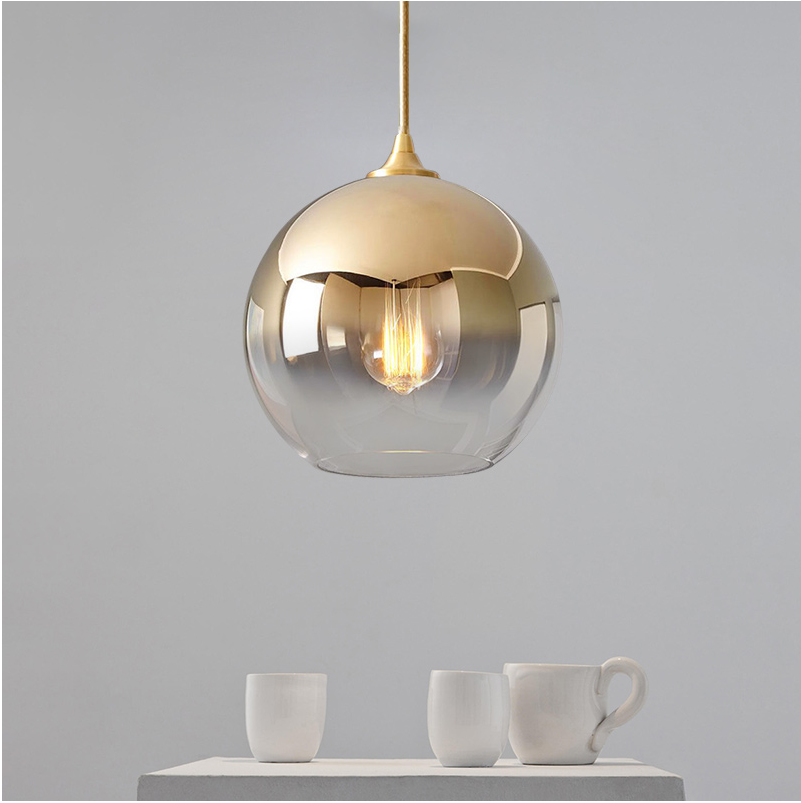 Sculptural Glass Globe Pendant