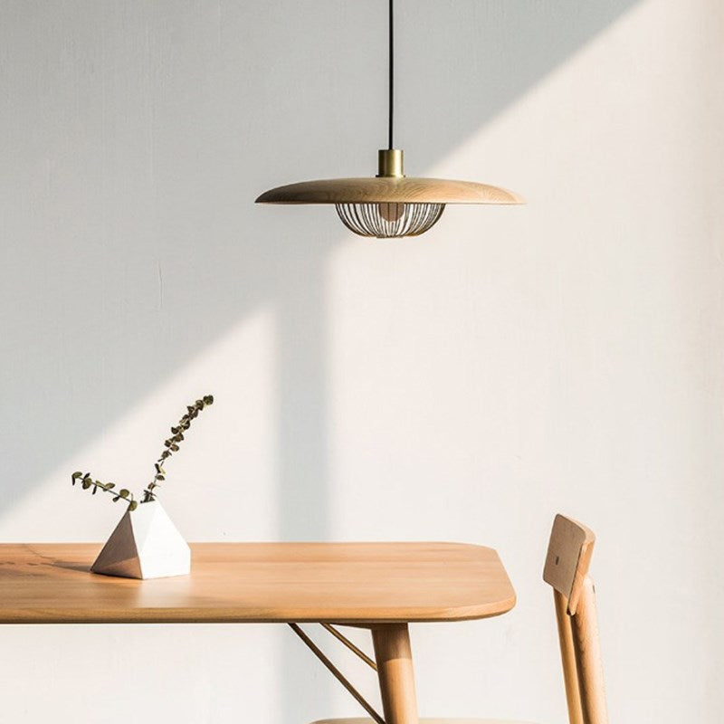 Walnut Wood Color Kasa Pendant Lamp