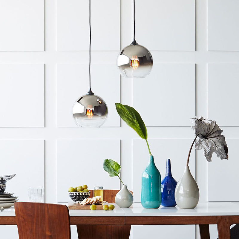 Sculptural Glass Globe Pendant