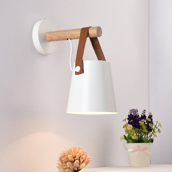 Nodic Wooden Hanging Wall Lamp