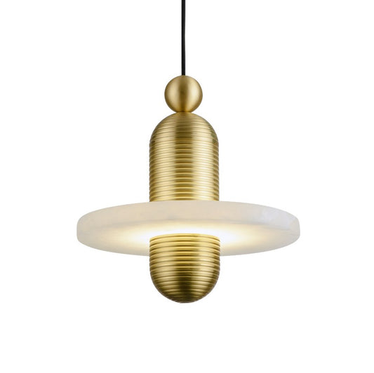 Median Alabaster LED Pendant Lamp & Table Lamp