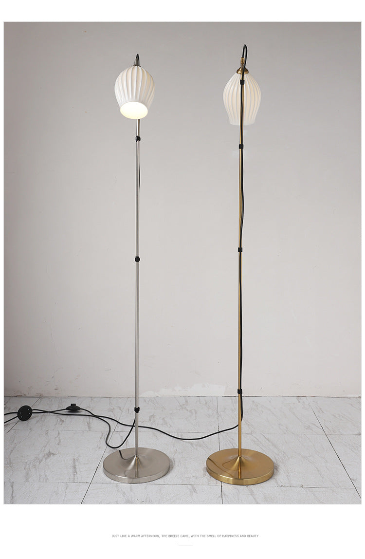 Ceramic White Rose Floor Lamp