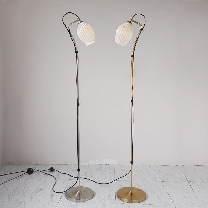 Ceramic White Rose Floor Lamp
