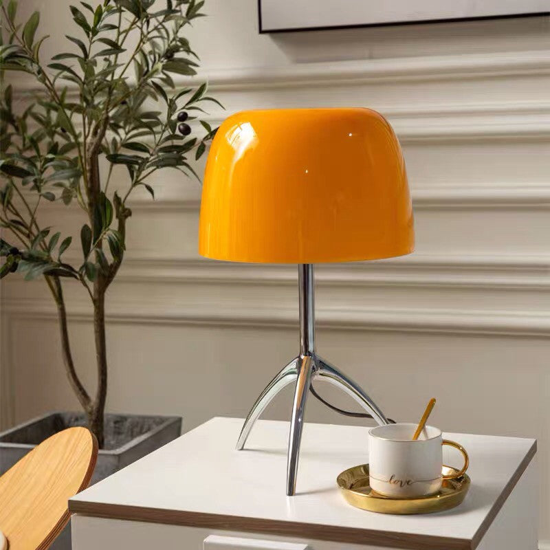 Classic Glass Tripod Bedside Table Lamp