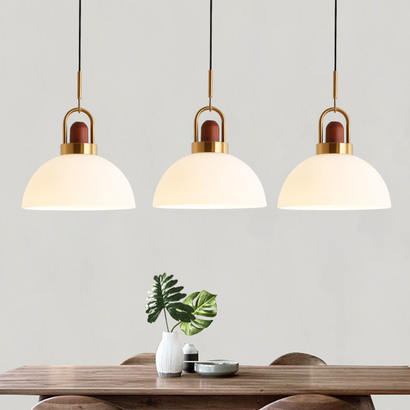 Arc globe pendant light
