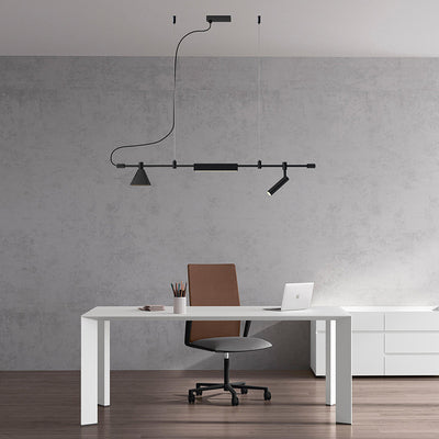 Horizontal LED Linear Light Pendant for Kitchen Island, Office