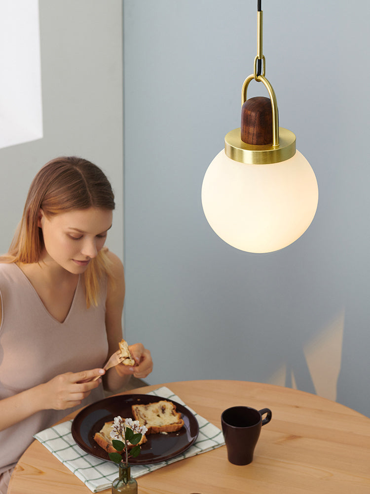 Arc globe pendant light