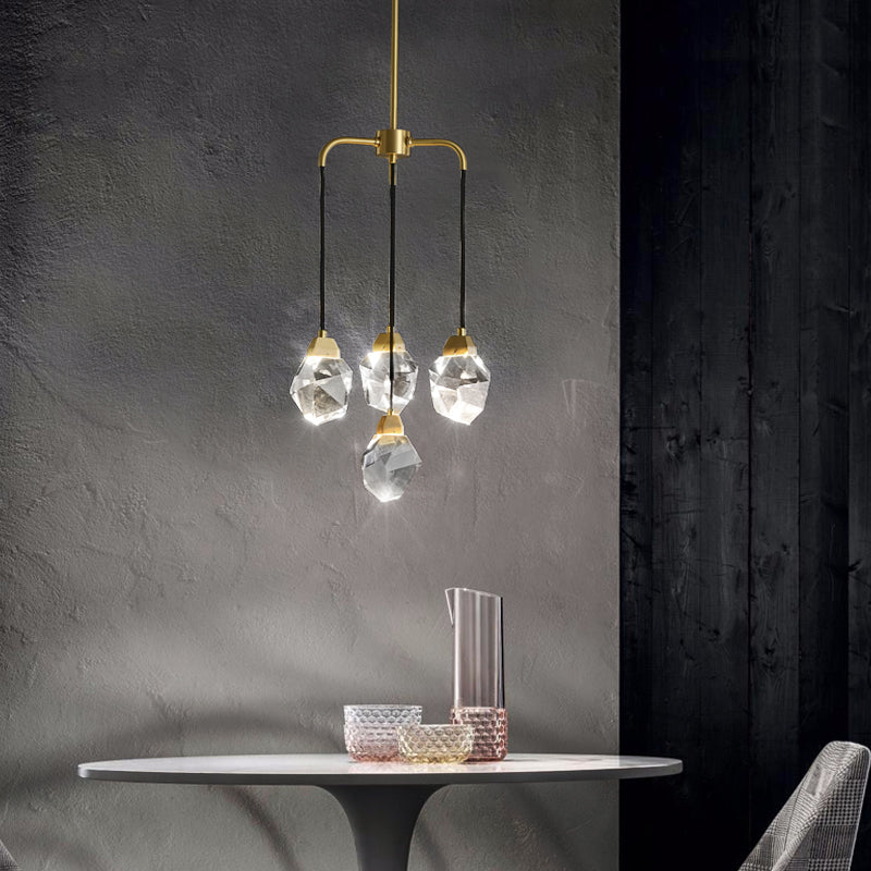 Crystal Brass Pendant Light | LED Wall Lamp