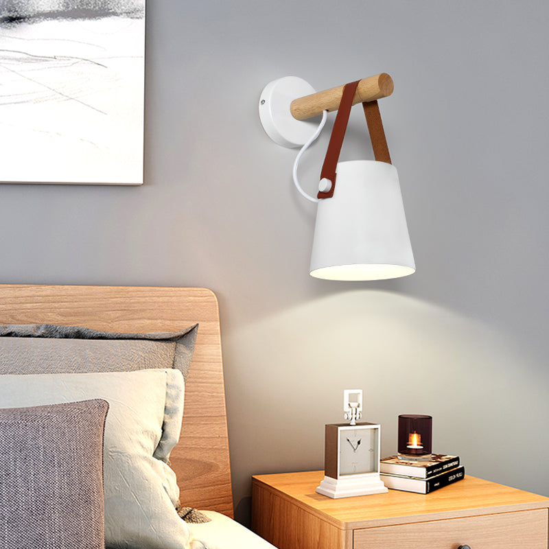 Wooden Hanging Wall Lamp