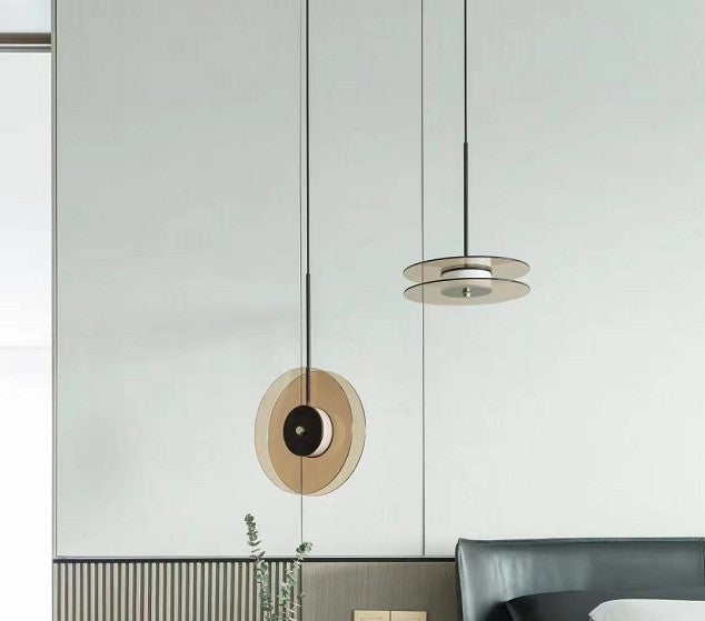 Tea Colored LED Glass Pendant Light