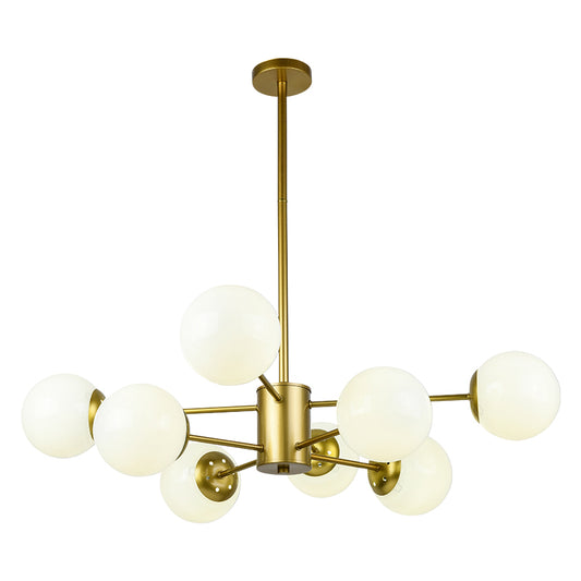 Karrington Glass Ball Brass Chandelier