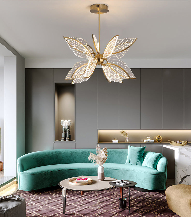 Modern Butterfly LED Chandelier with Acrylics