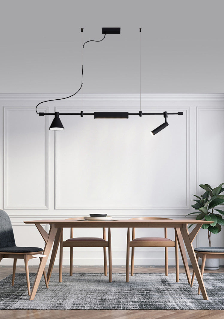 Horizontal LED Linear Light Pendant for Kitchen Island, Office