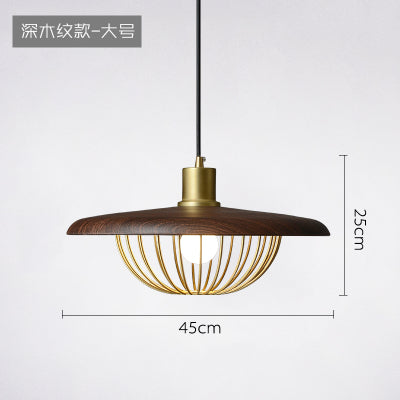 Walnut Wood Color Kasa Pendant Lamp