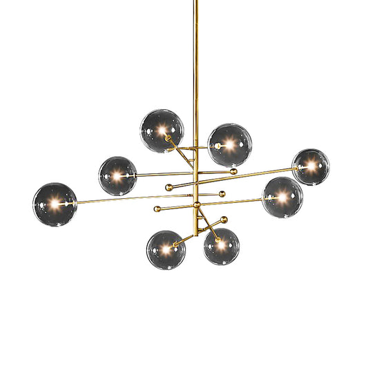 GLASS GLOBE MOBILE CHANDELIER