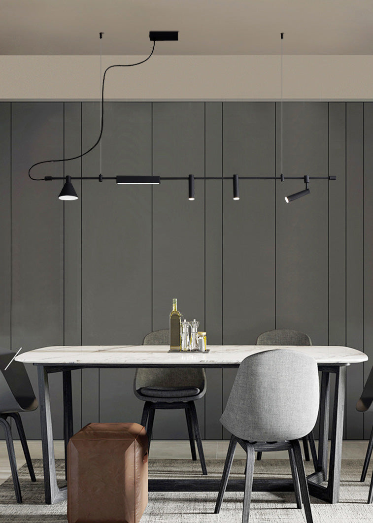 Horizontal LED Linear Light Pendant for Kitchen Island, Office