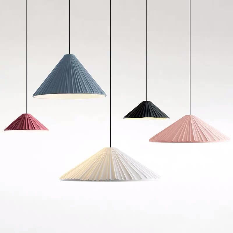 Nordic Macron Folded Resin Lampshade Pendant Lamp
