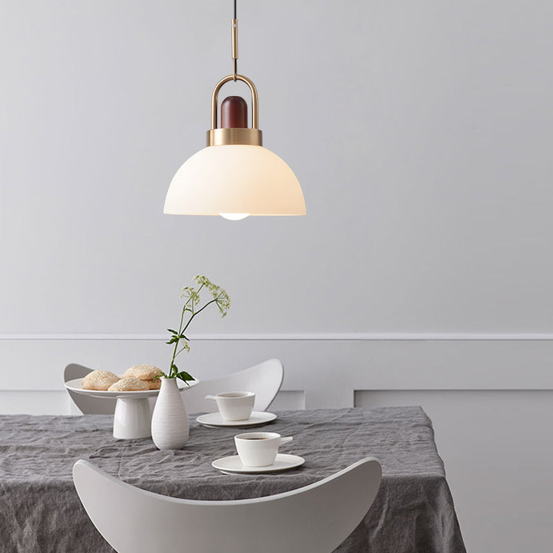 Arc globe pendant light
