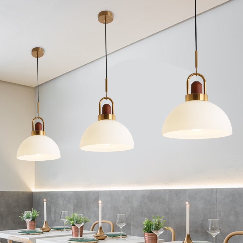 Arc globe pendant light