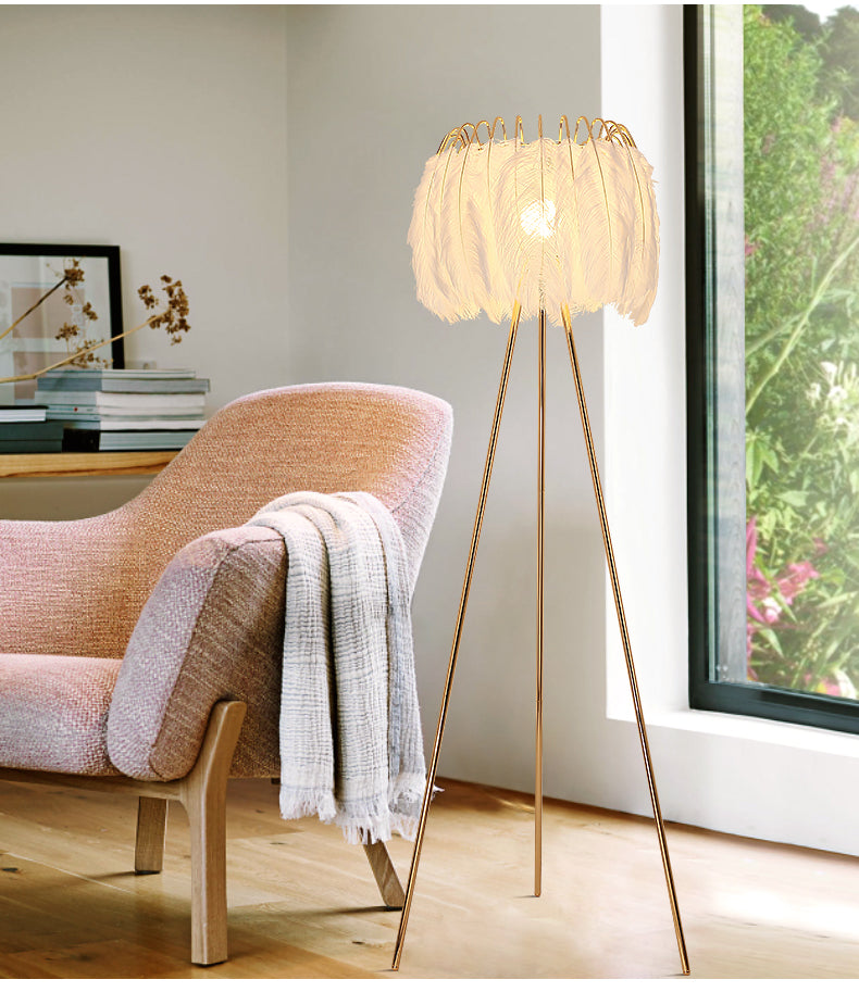 Feather Table Lamp & Floor Lamp