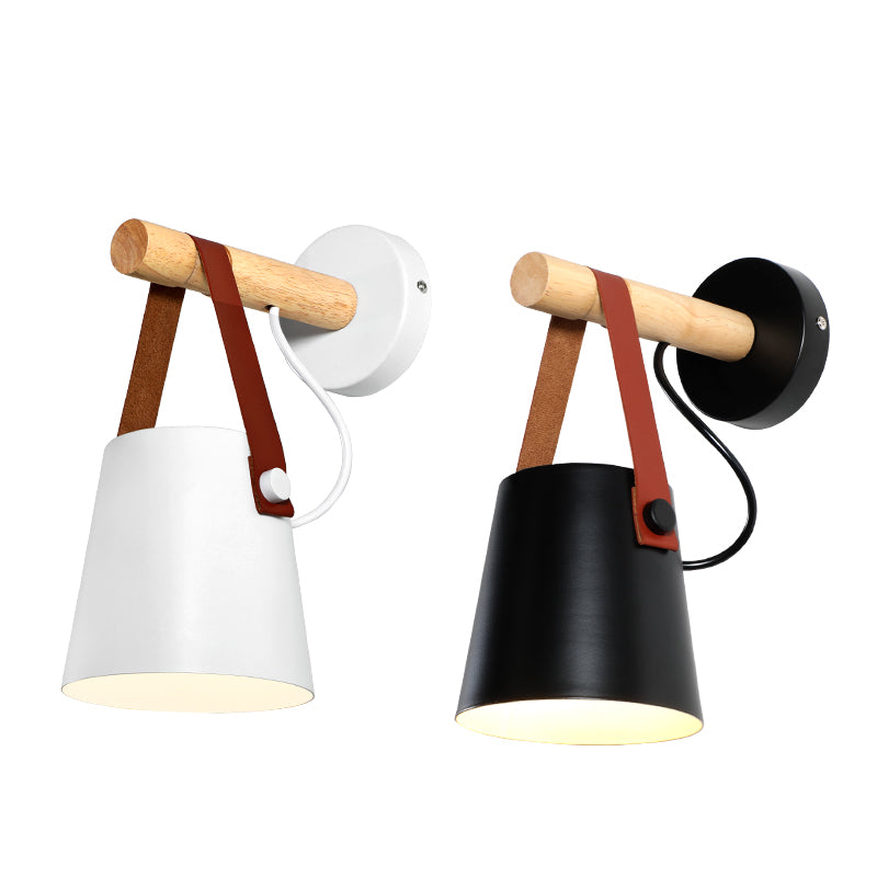 Wooden Hanging Wall Lamp