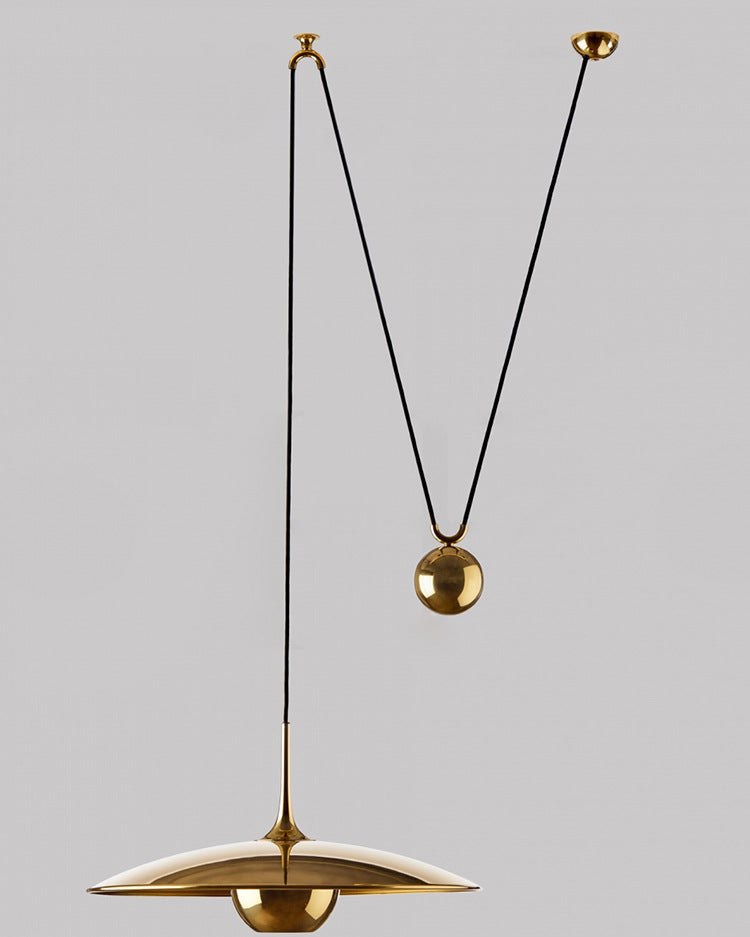 Vintage Counterweight Adjustable Pendant Light Pulley