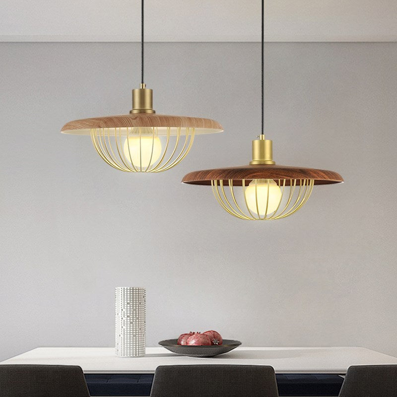 Walnut Wood Color Kasa Pendant Lamp
