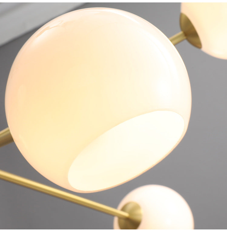 6-Light Notch Branches Glass Chandelier