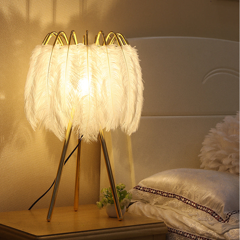 Feather Table Lamp & Floor Lamp