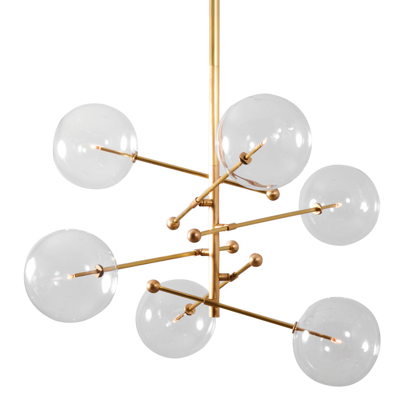 GLASS GLOBE MOBILE CHANDELIER