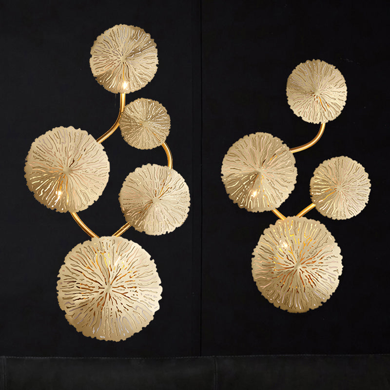 metal lotus leaf wall decor
