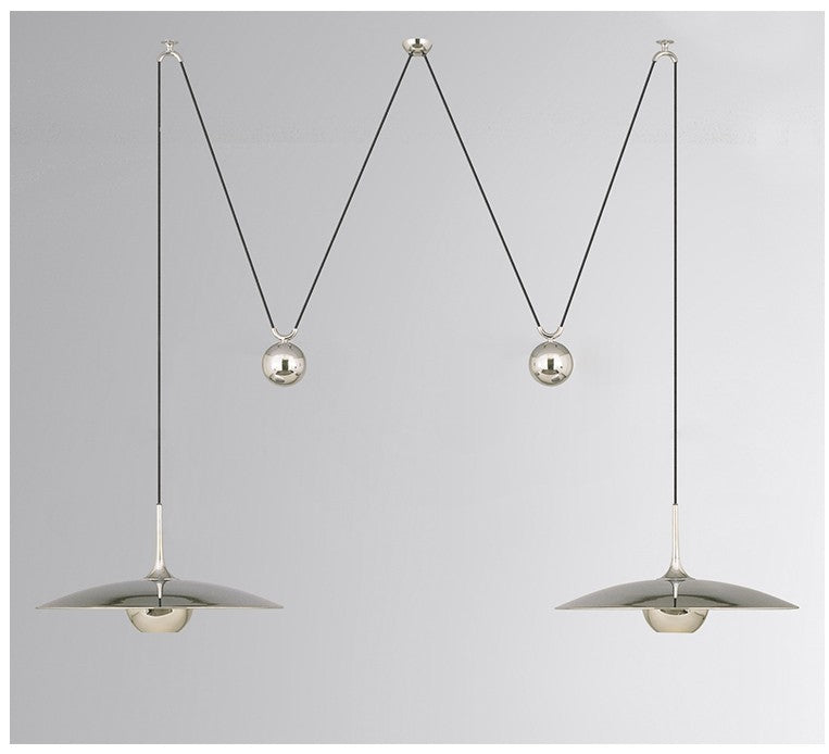 Vintage Counterweight Adjustable Pendant Light Pulley