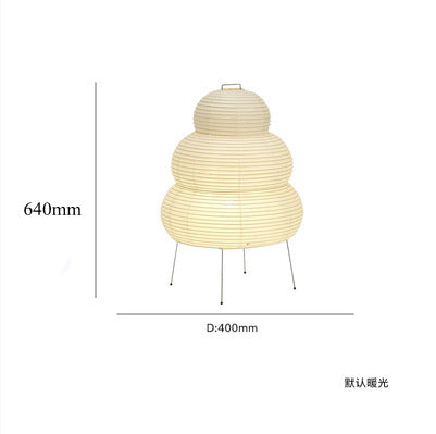 White Rice Paper Table Lamp