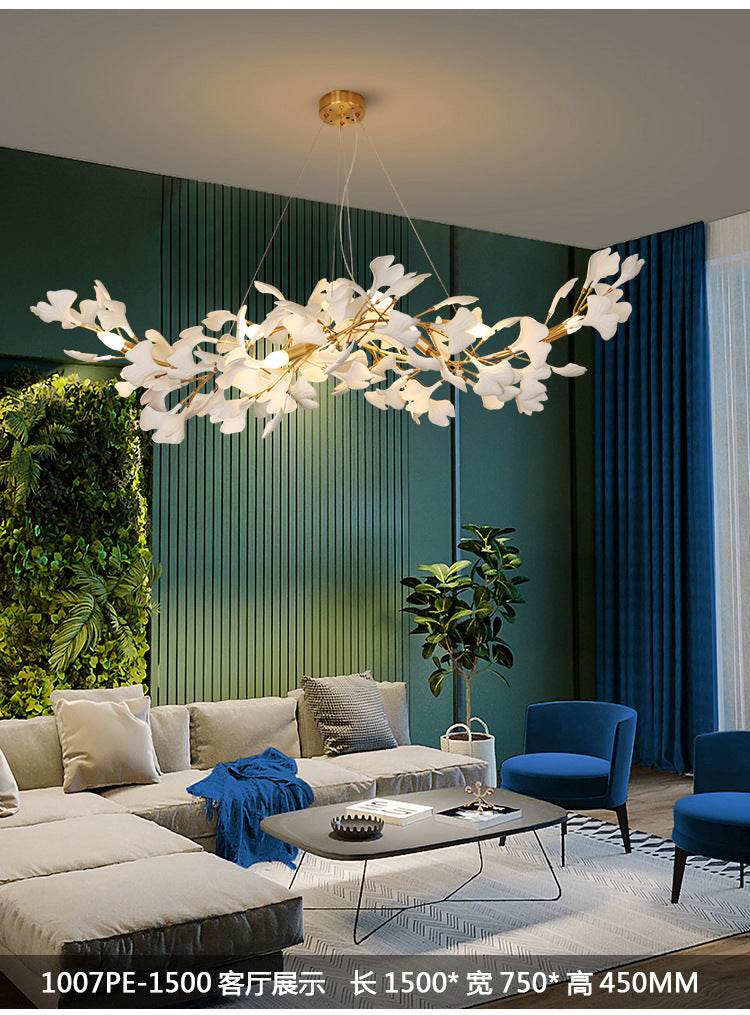 Gingko Porcelain Petal Chandelier