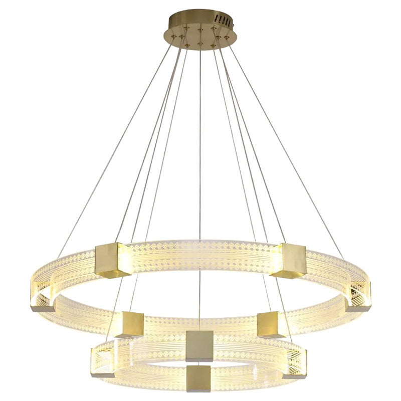 Parallel Circle LED Chandelier Light