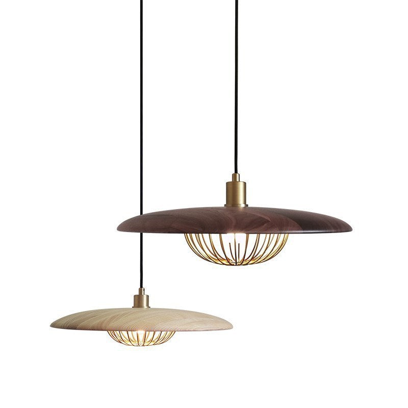 Walnut Wood Color Kasa Pendant Lamp