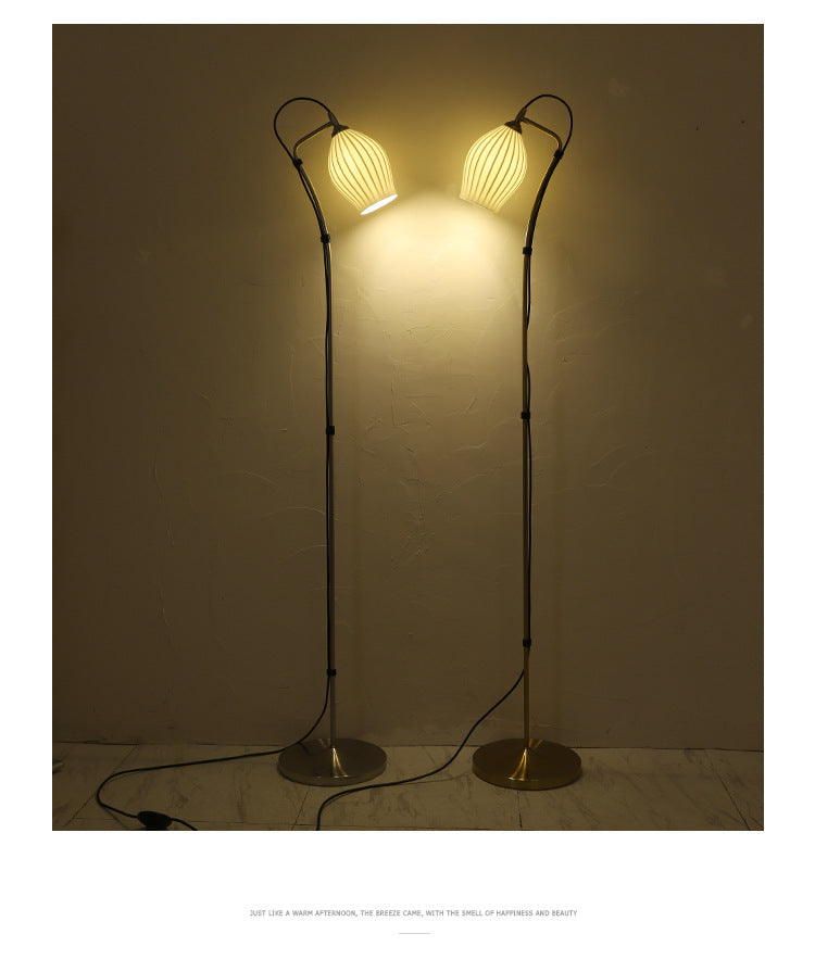 Ceramic White Rose Floor Lamp