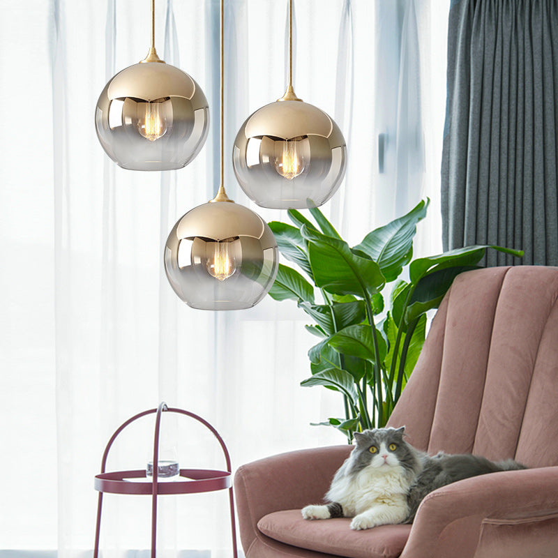 Sculptural Glass Globe Pendant