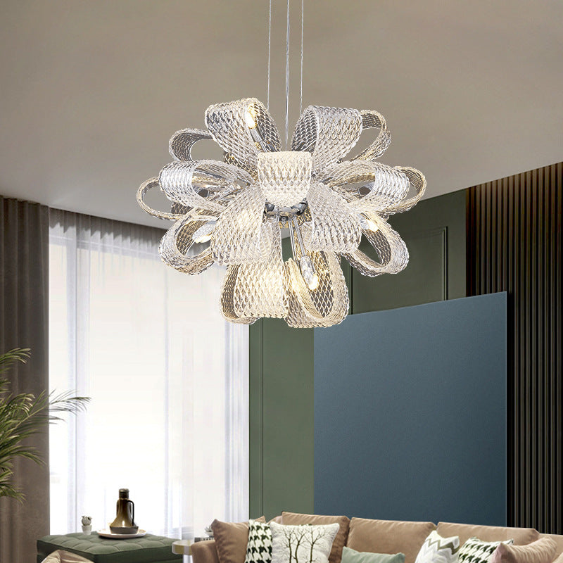 Modern Round Glass Chandelier