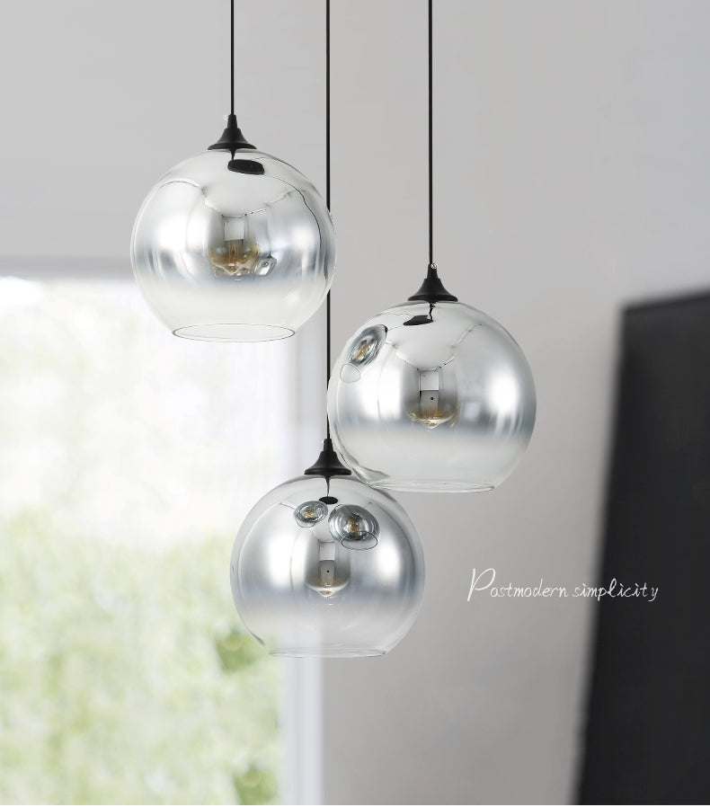 Sculptural Glass Globe Pendant