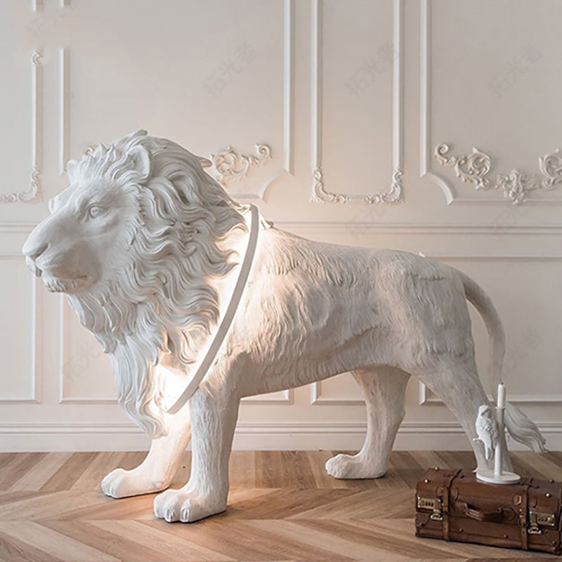 Decorative Art Lion LED Floor Lamp