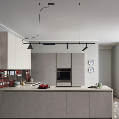 Horizontal LED Linear Light Pendant for Kitchen Island, Office